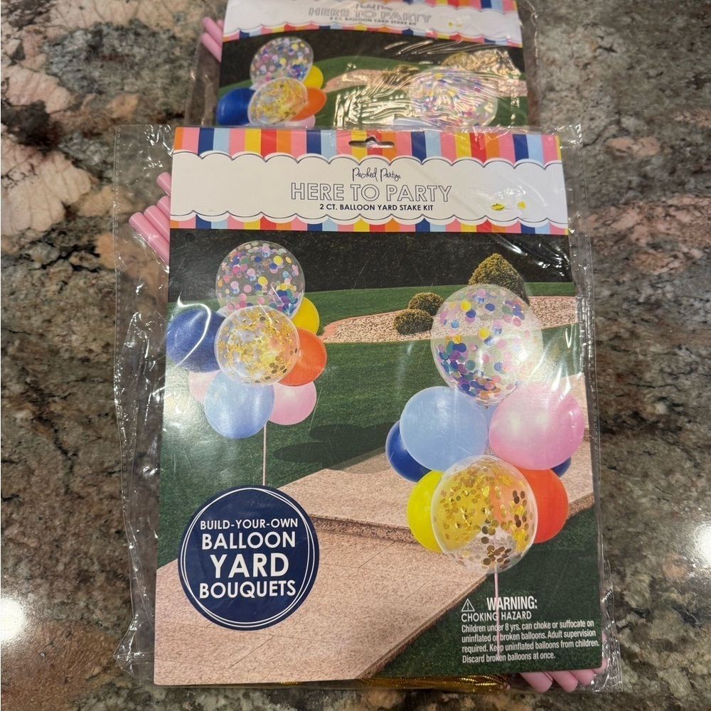 Party Balloon Yard Stakes by Party City 2 packages Brand New